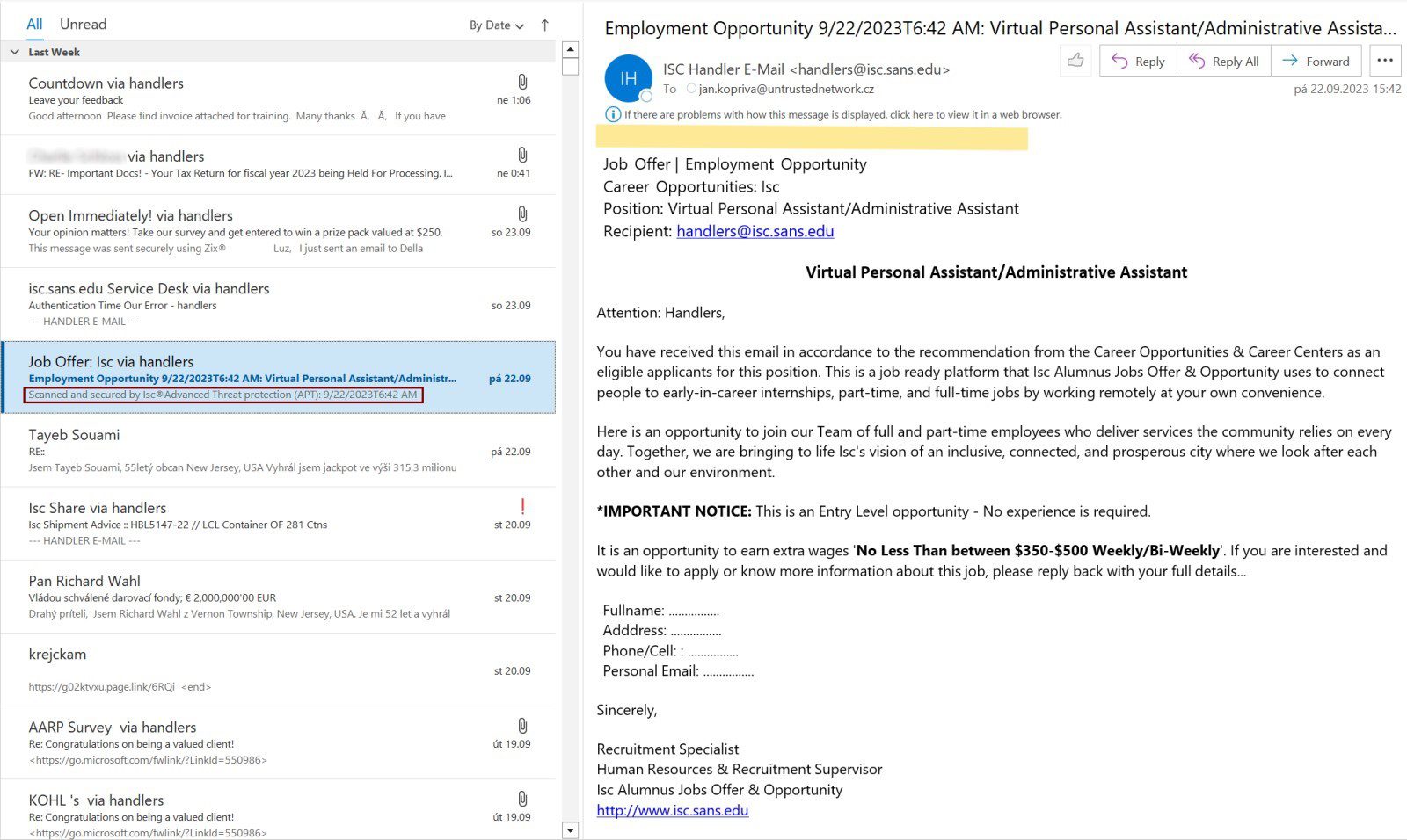 bleeping computer email scan scam
