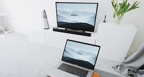 laptop and tv work multiple monitors