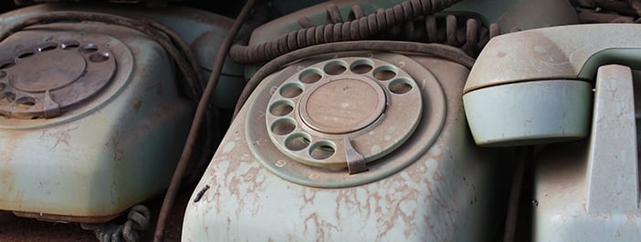 dirty disconnected rotary phones