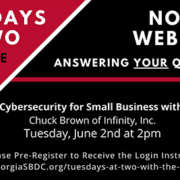 Cybersecurity webinar information from UGA SBDC
