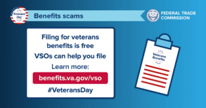 FTC veterans benefits scam warning