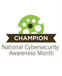 National Cybersecurity Awareness Month champion badge