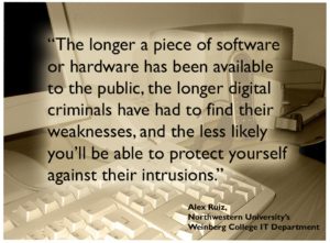 quote about outdated or legacy technology as a security risk
