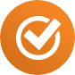 Orange check mark icon for MSP success